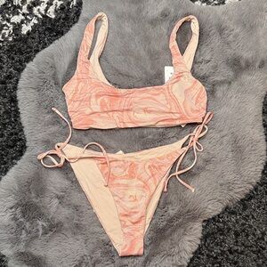 L*Space Pink Marble Bikini Set